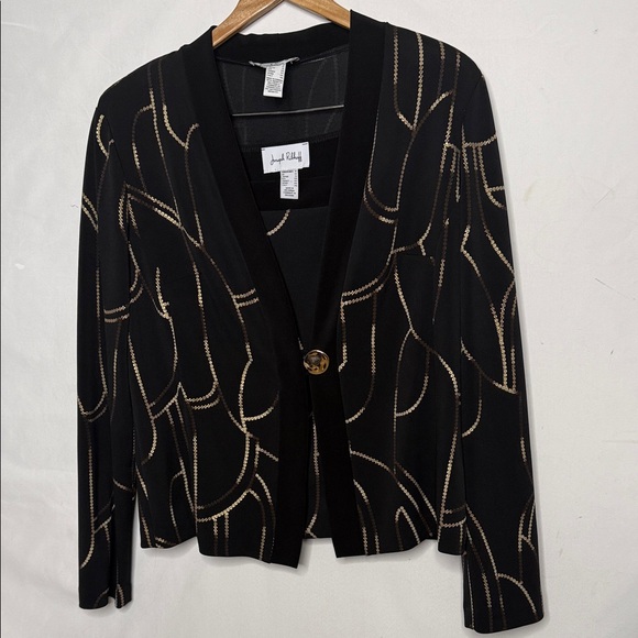 NWOT Joseph Ribkoff 2pc twin set ornate abstract pattern jacket tank sz 12 - Picture 6 of 13